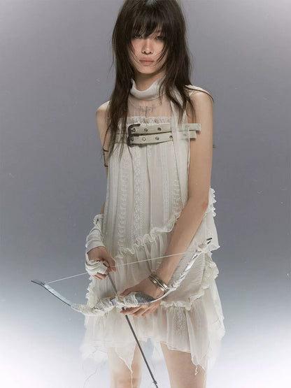 Lace Armor Mesh Dress