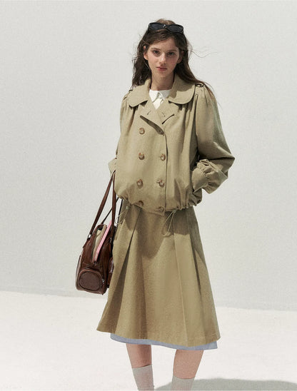Peter Pan Collar Trench Dress