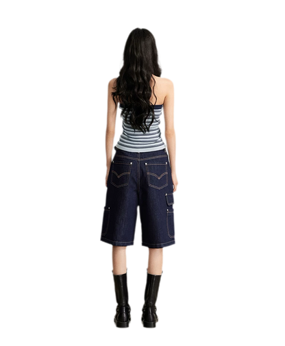 Wide-Leg Cargo Shorts
