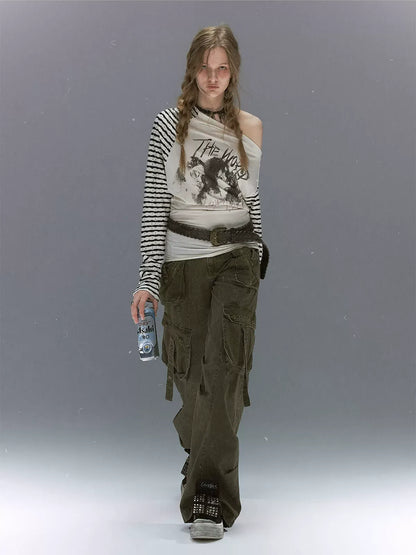 Gothic Graphic Asymmetric Tee