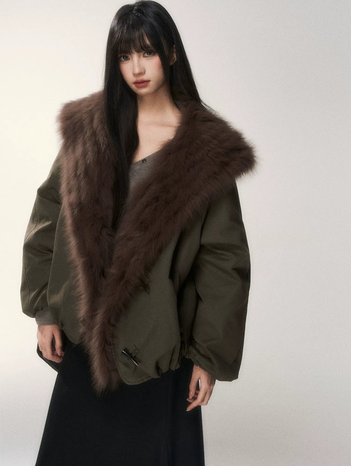 Goose Down Fox Fur Jacket