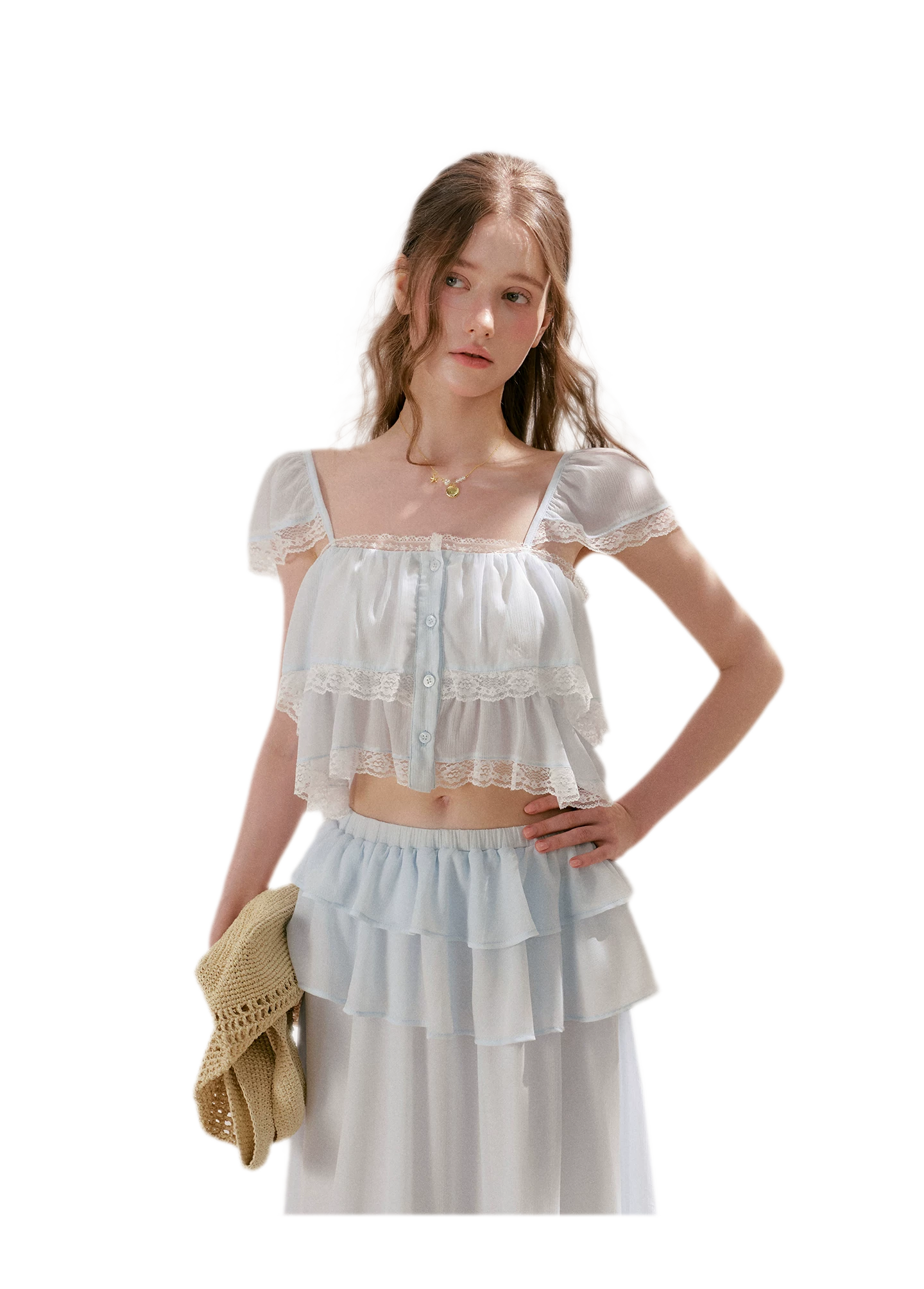 Romantic French Lace Two-Piece Set