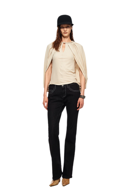 Cotton Cape Sleeve Top