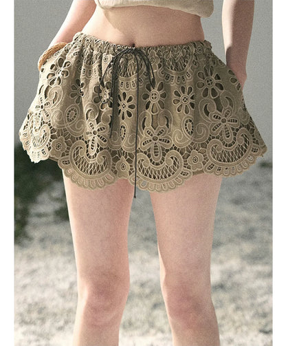 Lace A-Line Mini Skirt