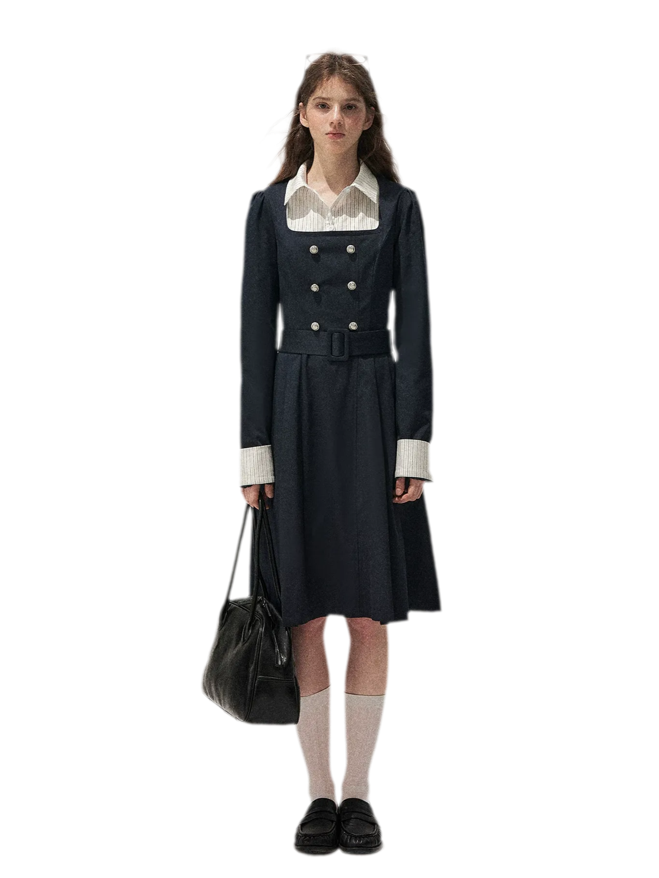 Vintage Trench Collar Dress