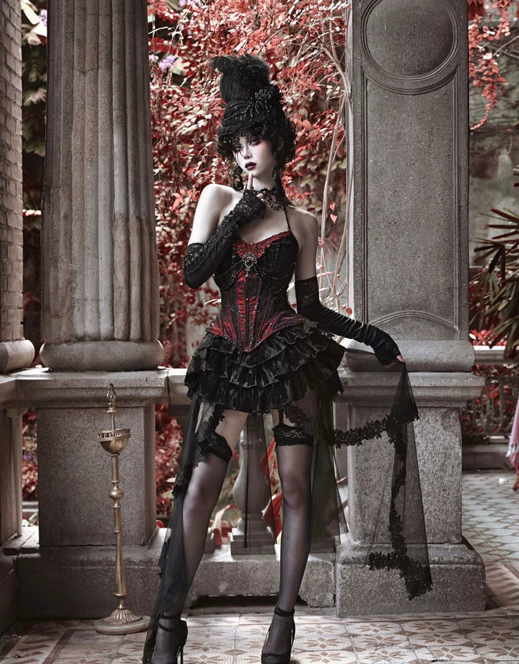 Gothic Velvet Fishbone Corset