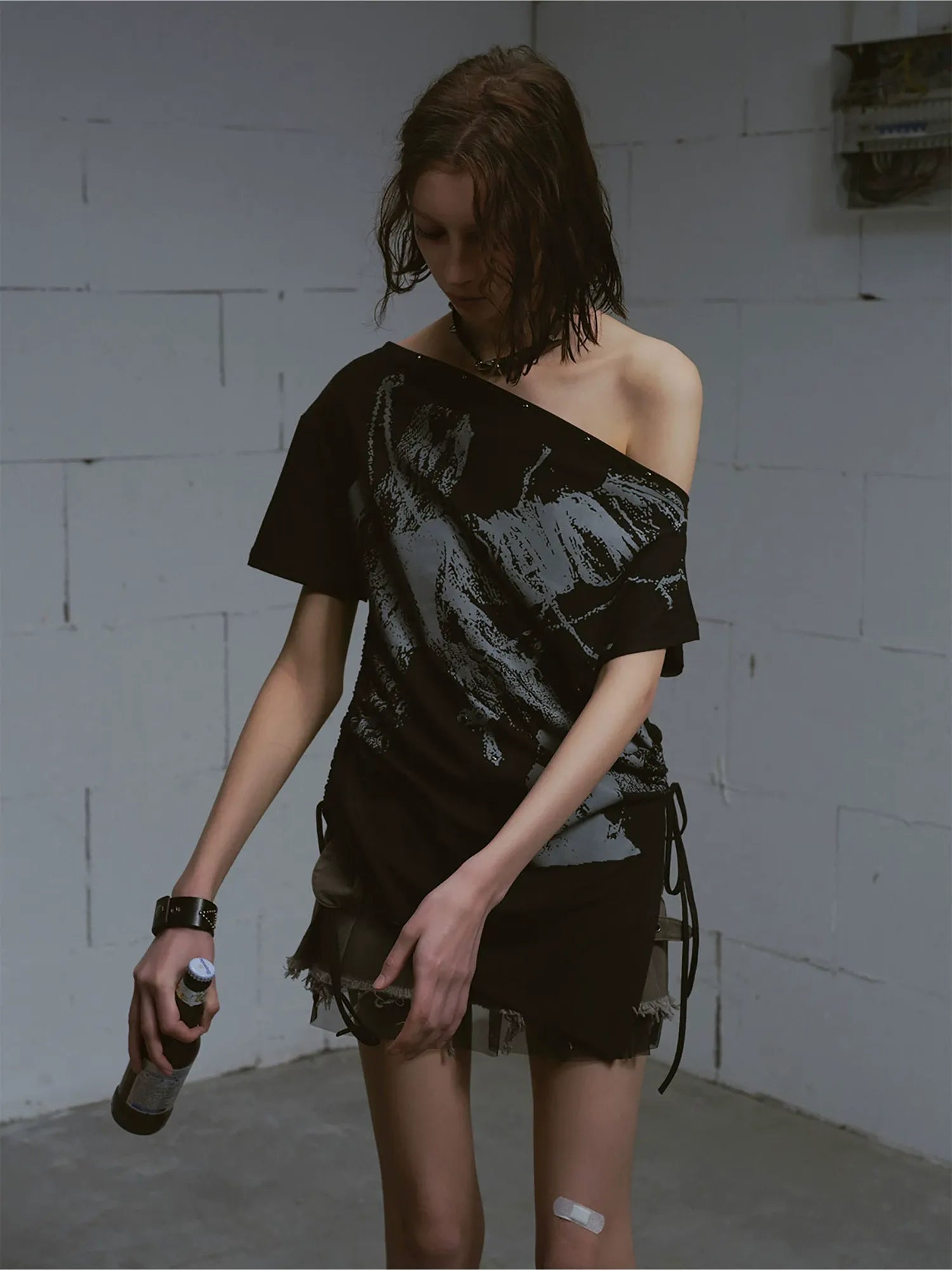 Distressed Punk Shoulder Tee