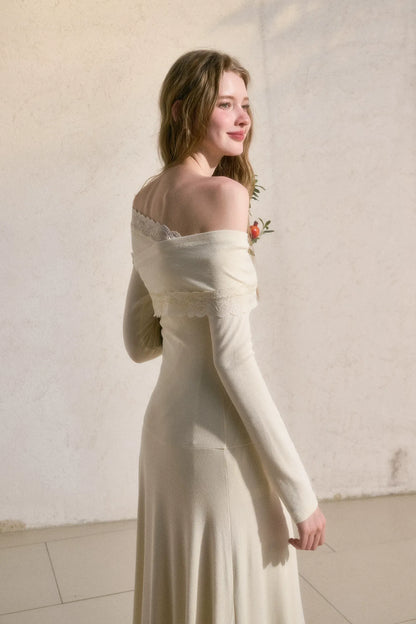 Lace One-Shoulder Fitted Dress