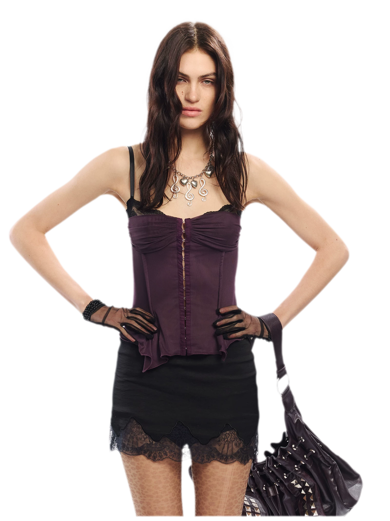 Original Lace Splicing Mesh Camisole