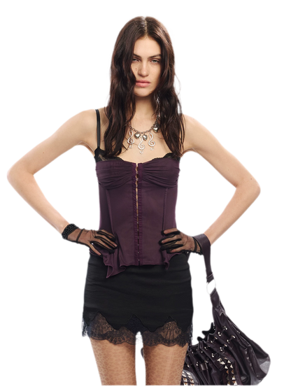 Original Lace Splicing Mesh Camisole