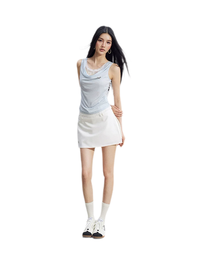 Tailored A-Line Mini Skort