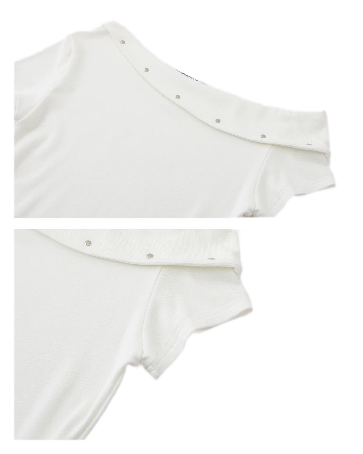 Asymmetric Off-Shoulder Tee Pants Set