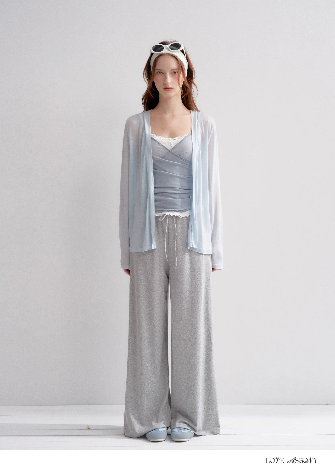 Lyrical Lace Spliced Cross Mesh Camisole Top