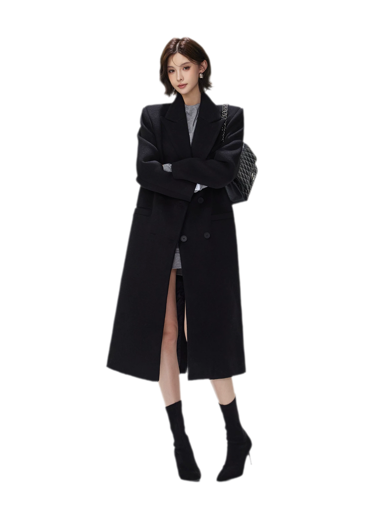 Structured Double-Breasted Wool Coat — 갤러리에서 이미지 14번 불러오기