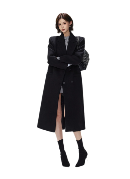 Structured Double-Breasted Wool Coat