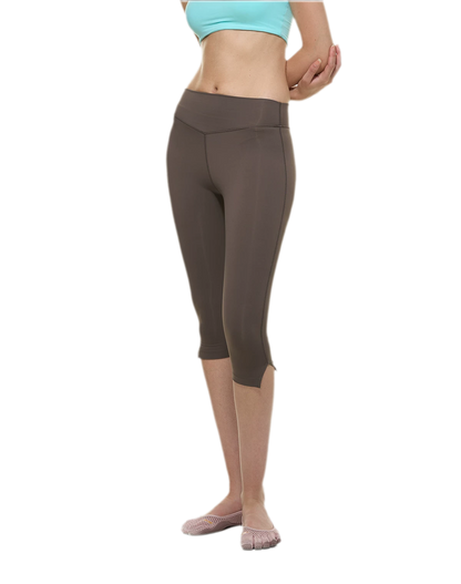 Bare-Feel Slit Capri Pants