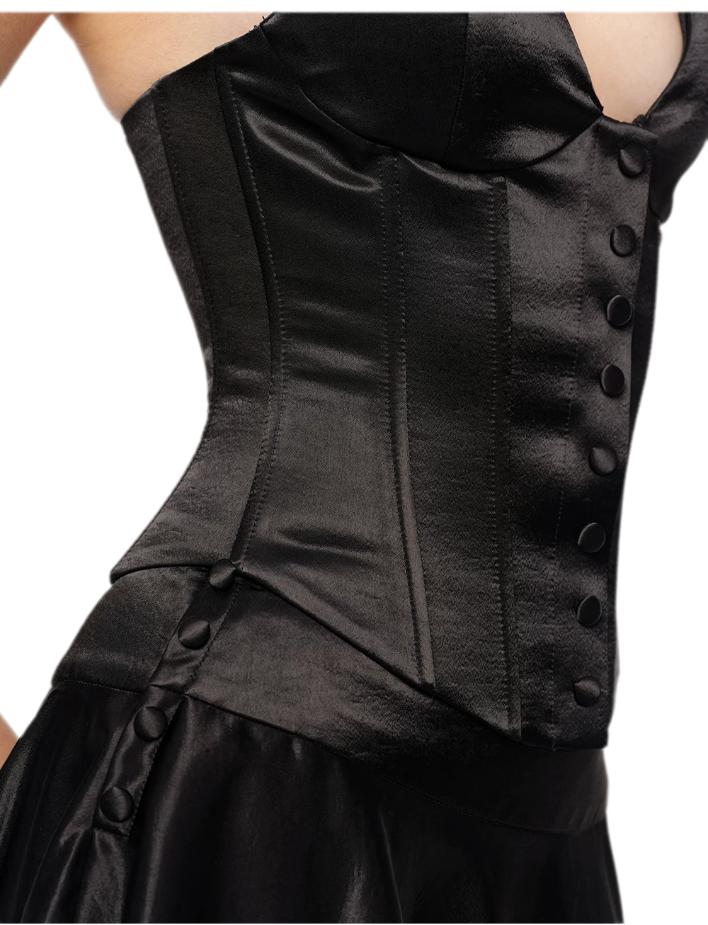 Satin Boned Halter Corset