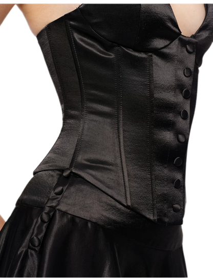 Satin Boned Halter Corset