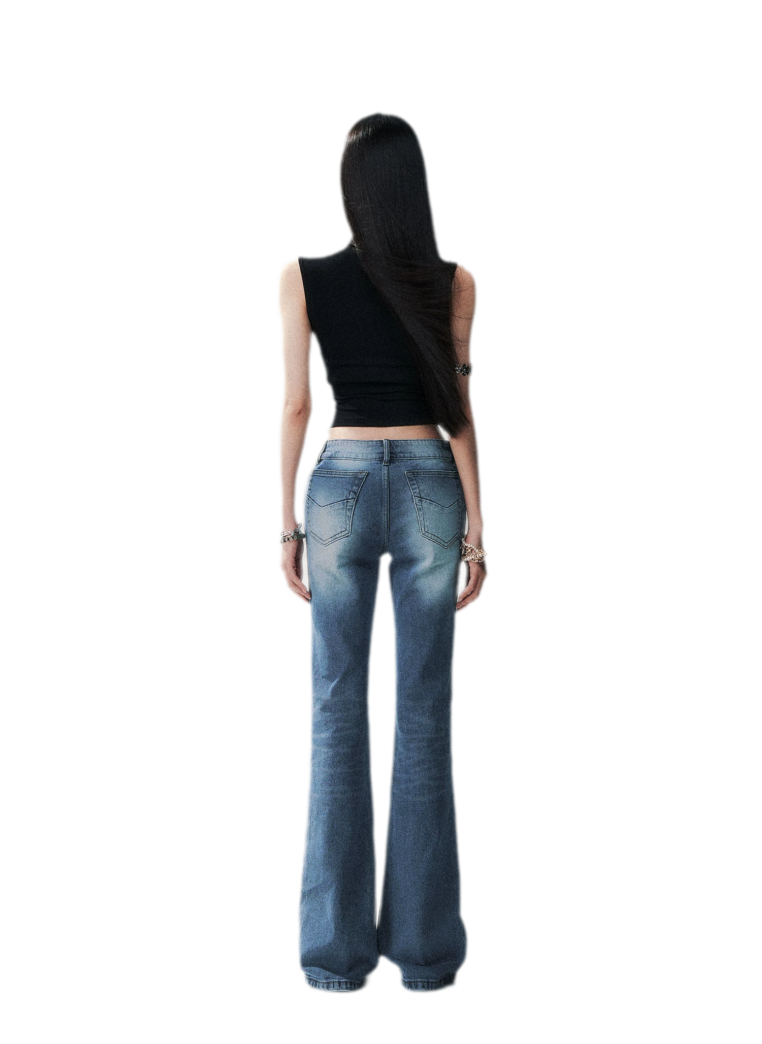Low Rise Flare Jeans