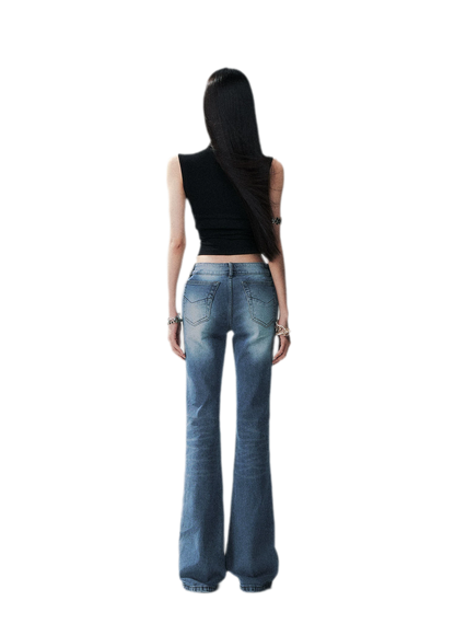 Low Rise Flare Jeans