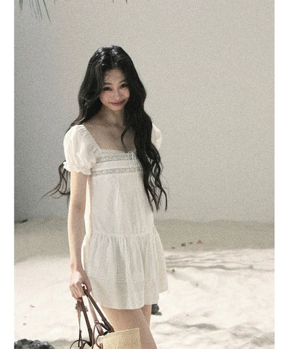 Cloudy Lace Puff Dress