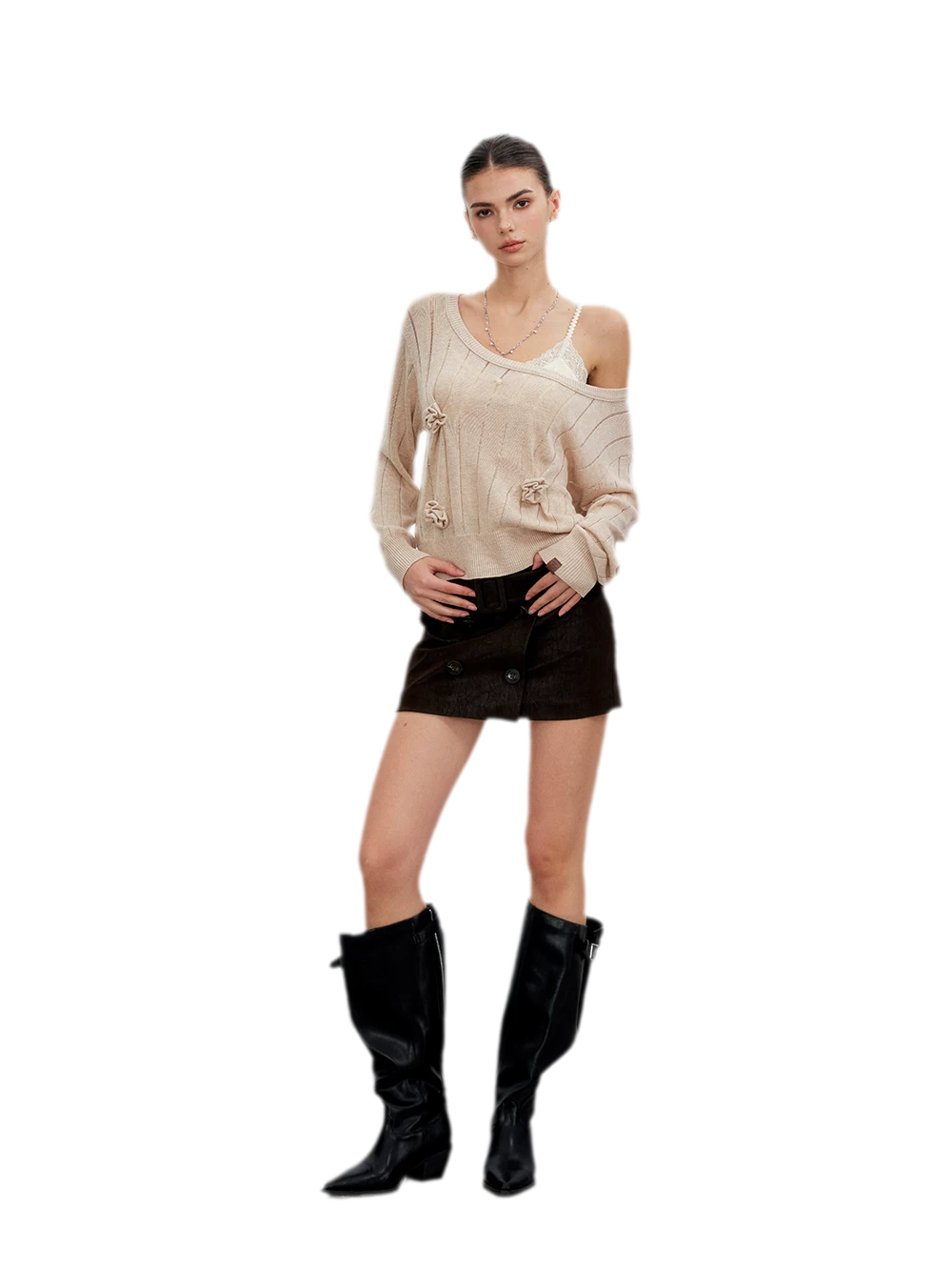 Vintage Utility Belted Mini Skirt