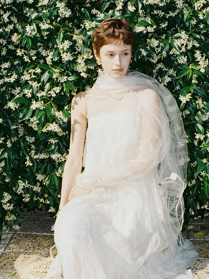 Textured Lace Trim Dress