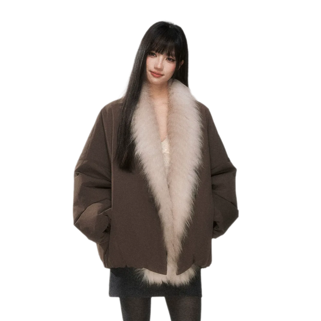 Fox Fur Goose Down Coat