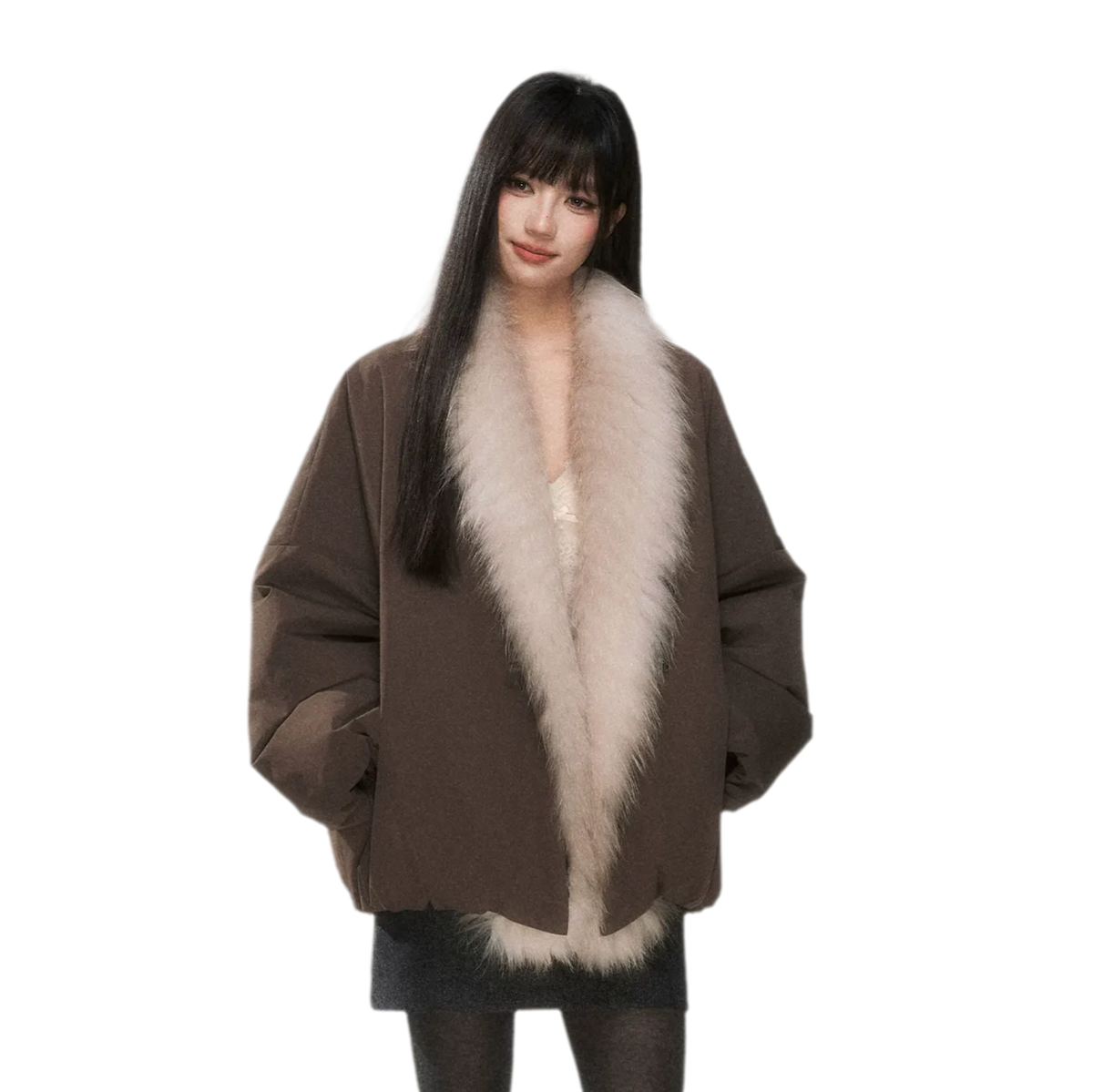 Fox Fur Goose Down Coat
