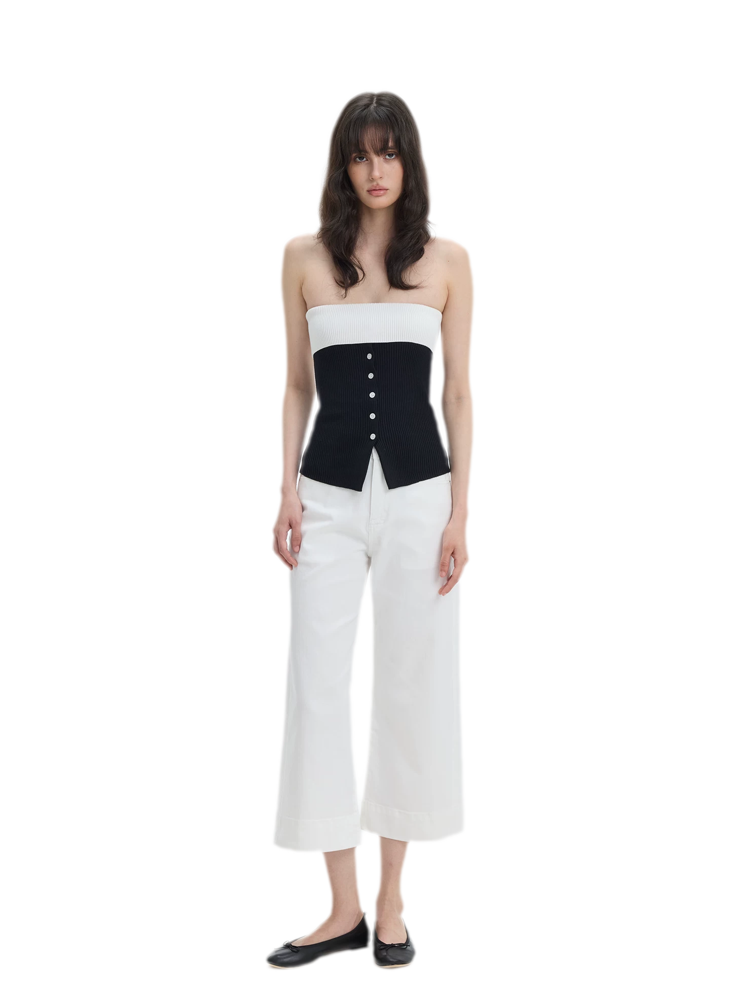 French Colorblock Bandeau Top
