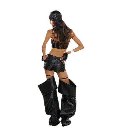 Oversized Leather Leg Harness