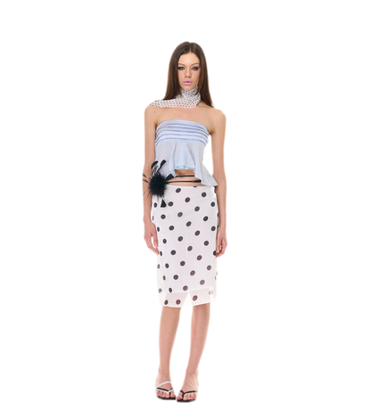 Textured Peplum Skirt Set