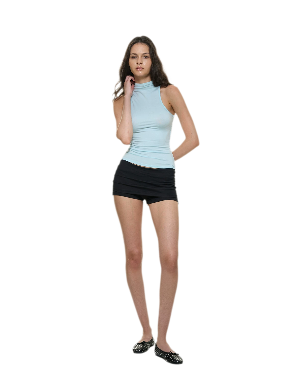Knitted Semi-High Neck Vest