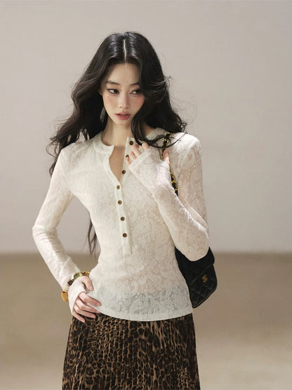 Paisley Jacquard Cropped Wool Top