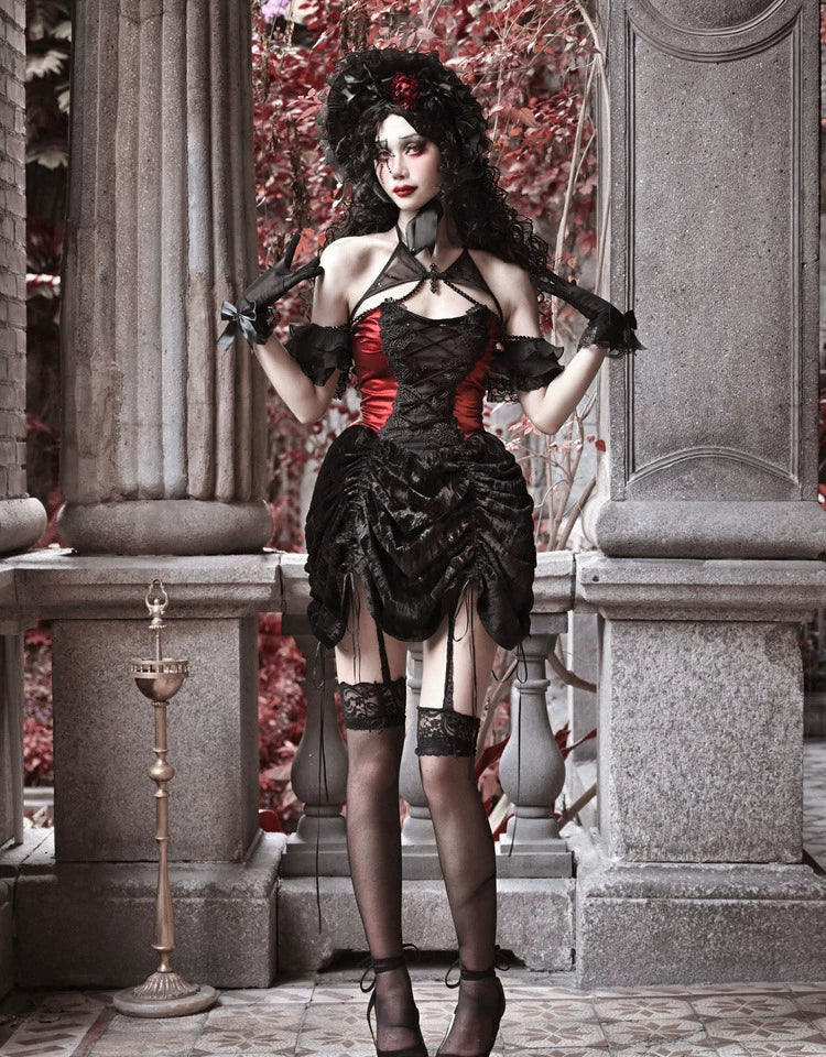 Velvet Lace Gothic Dress