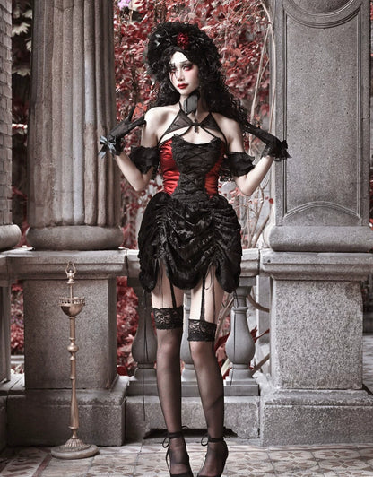 Velvet Lace Gothic Dress