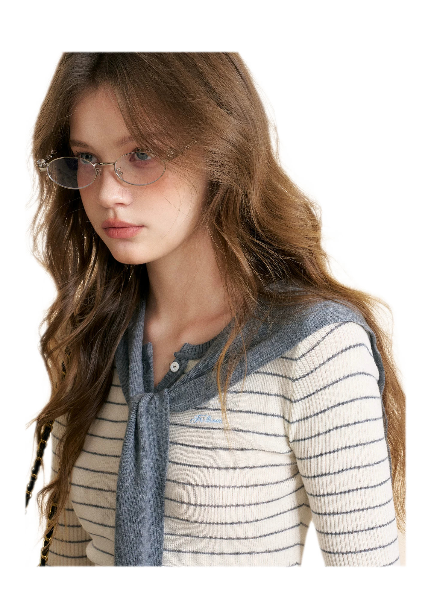 Wool Blend Shawl Knit Top