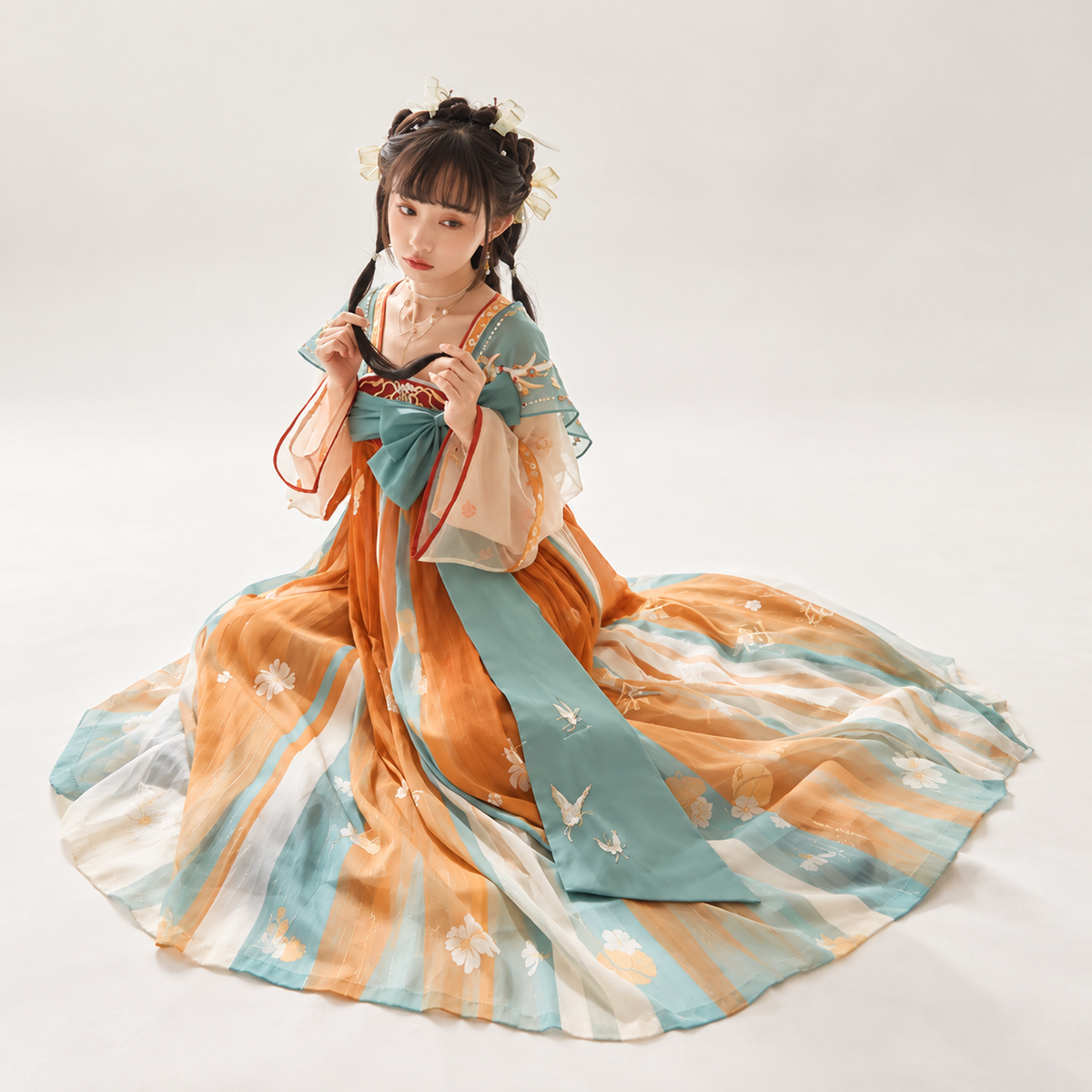 瑶遇见神鹿-王者荣耀联名 Jade Deer Encounter Embroidered Full-Length