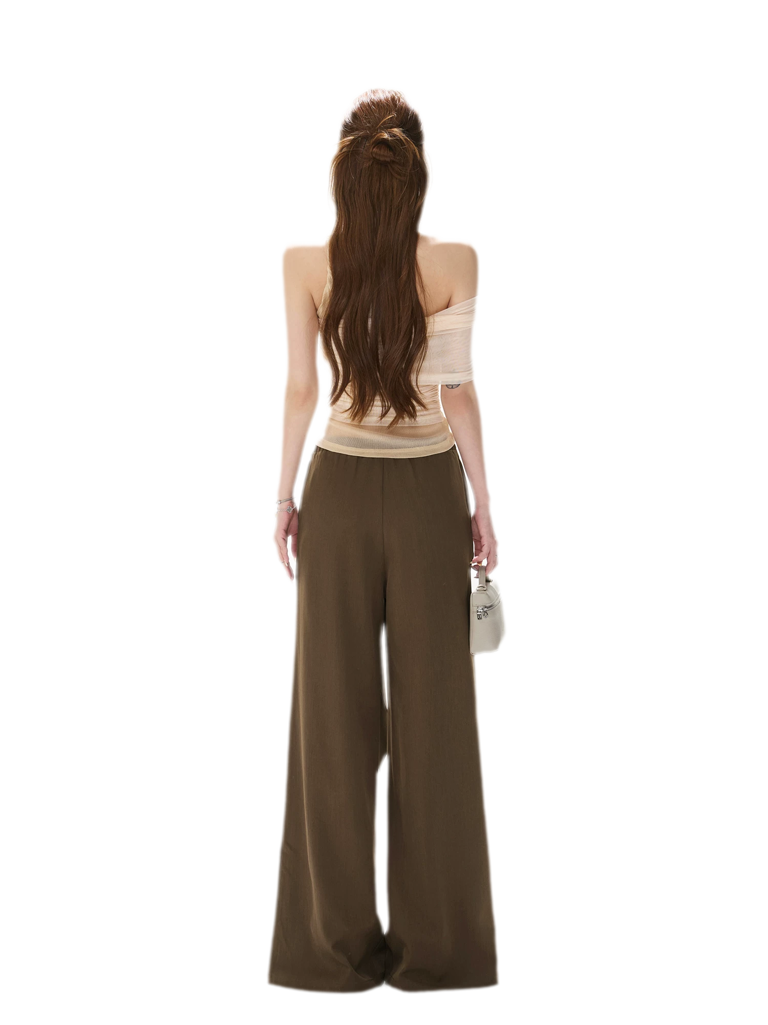 Twist Belt Wide-Leg Pants