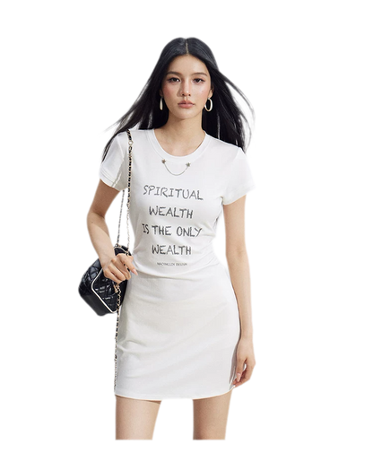 Chain Detail T-Shirt Dress