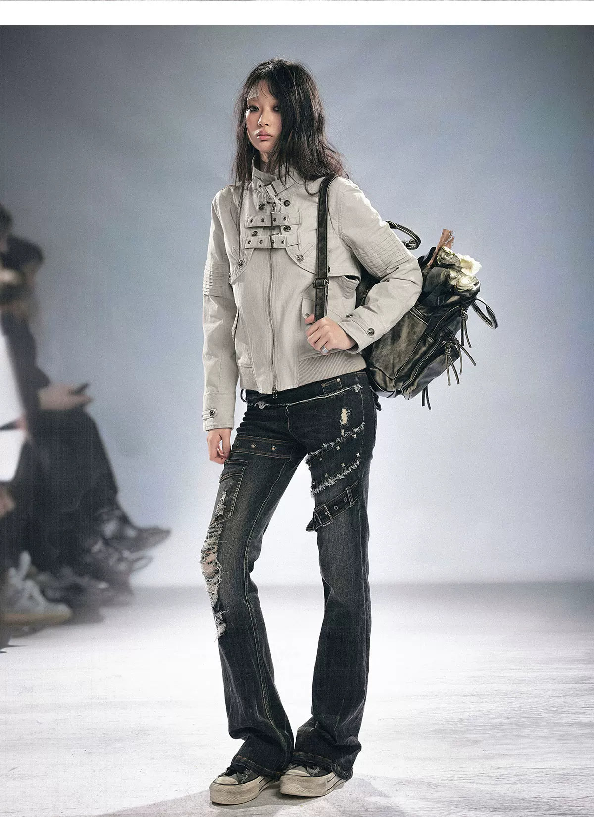 Skinny Grunge Flare Jeans