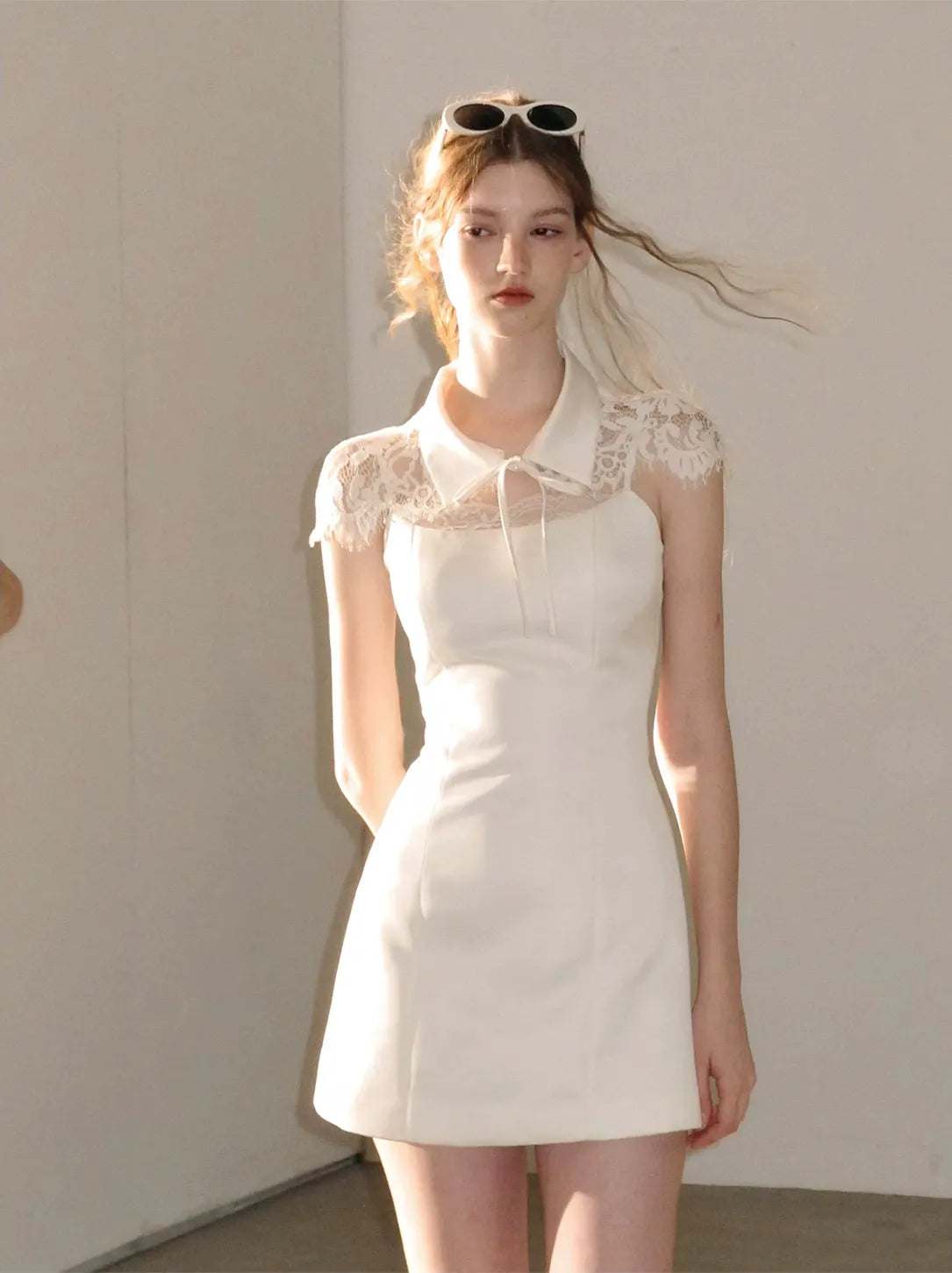 "Moonlight Rose Poem" Lace Puff Dress