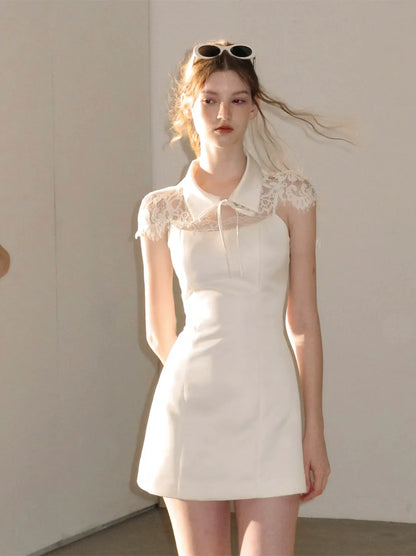"Moonlight Rose Poem" Lace Puff Dress