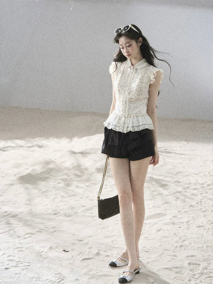 Polka Dot Ruffle Blouse