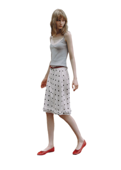 Lace Trim Knitwear Set