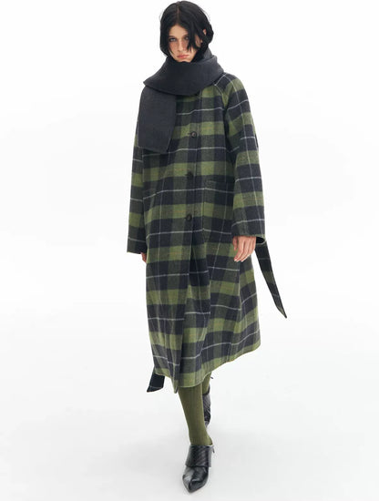 Wool Reversible Wrap Coat