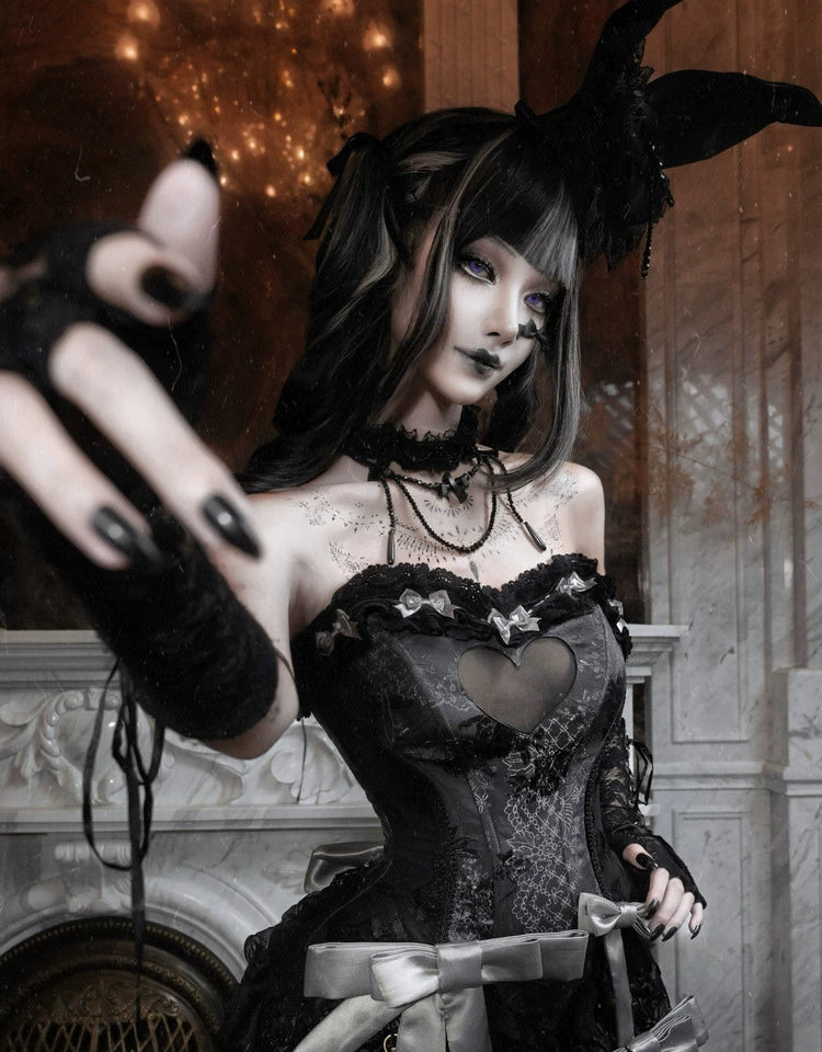 Gothic Heart Fishbone Corset