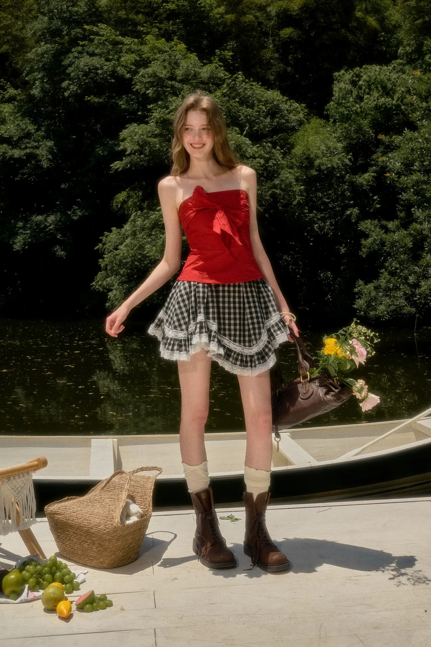Field Gingham Mini Dress