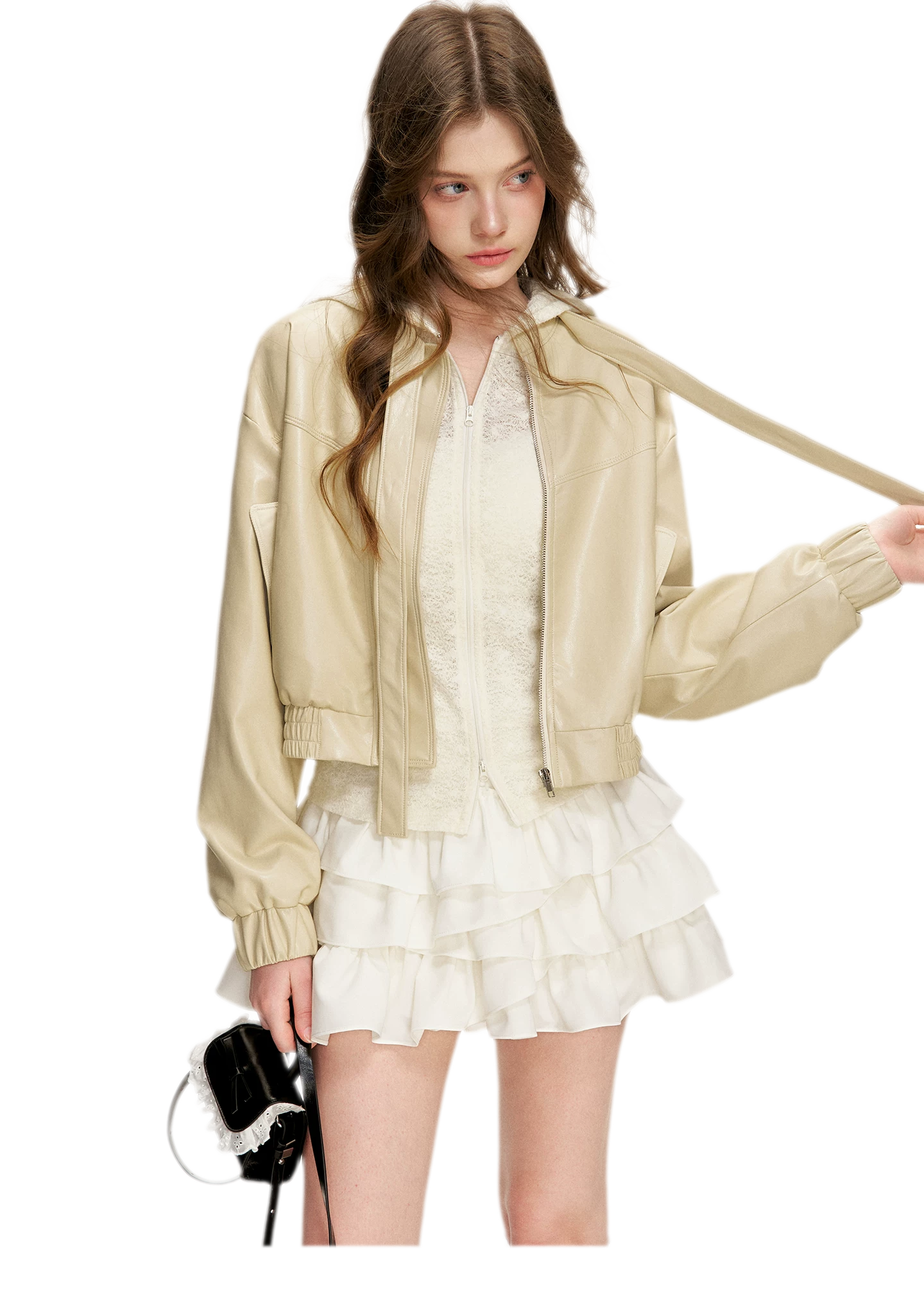 Irregular Cloud White A-line Skirt