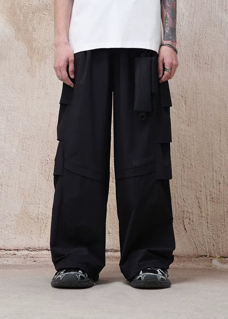 Teflon Wide-Leg Cargo Pants